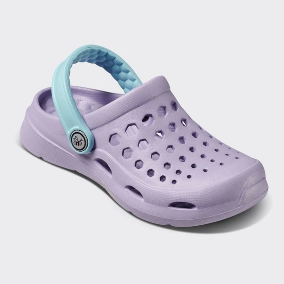 NWT Joybees Kids Active Clogs- Solid Lilac/Sky Blue Size 3 - Picture 3 of 12